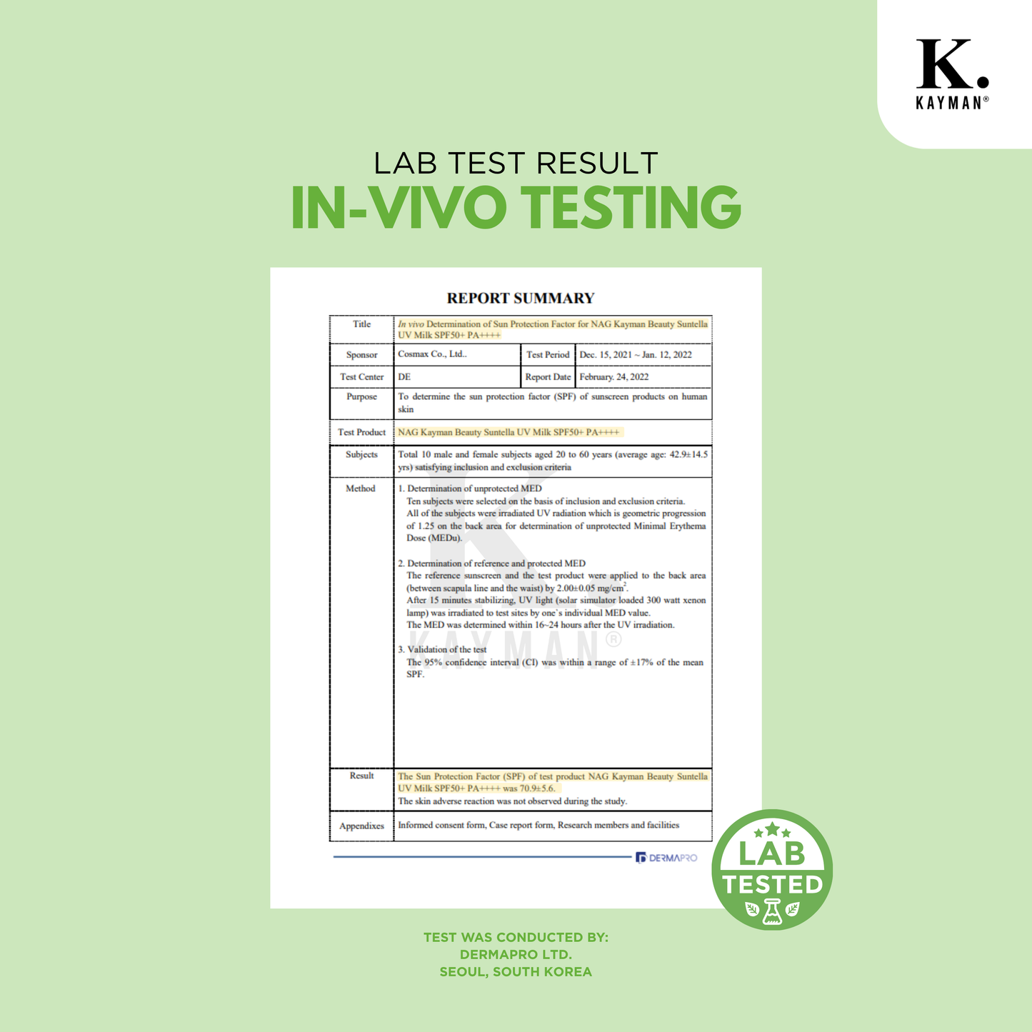 Suntella UV Milk SPF50+ PA++++